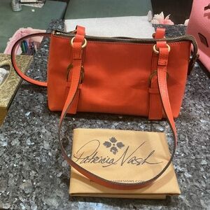 Patricia Nash Leather Coral Shoulder Bag